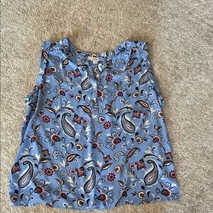 Loft Blue Paisley Sleeveless Top